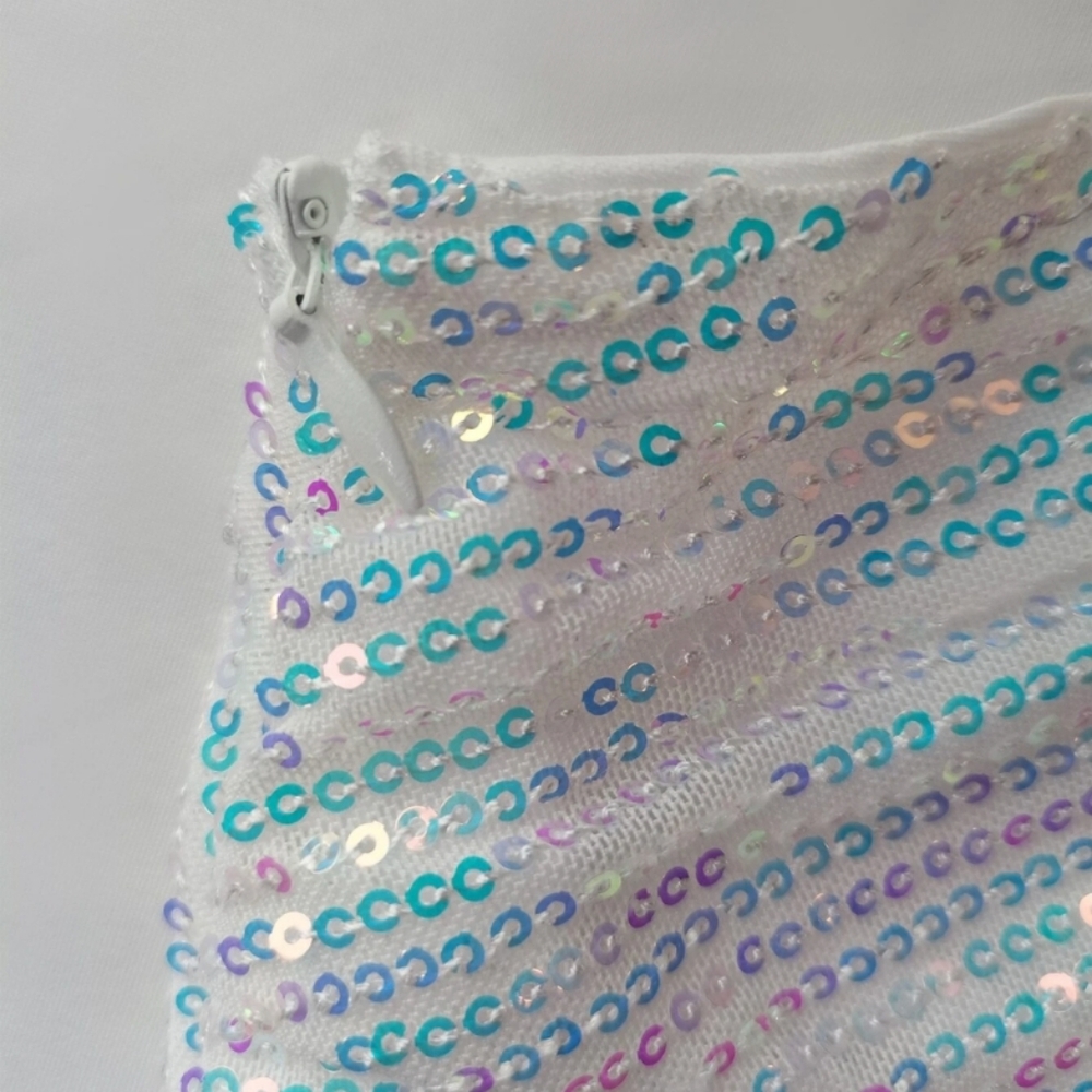 One Shoulder Bead Detail Sequin Bodycon Party Dress - Picture 5 of 12
